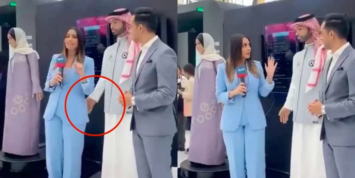 VIDEO. Arabia Saudí. Robot masculino acosa a reportera
