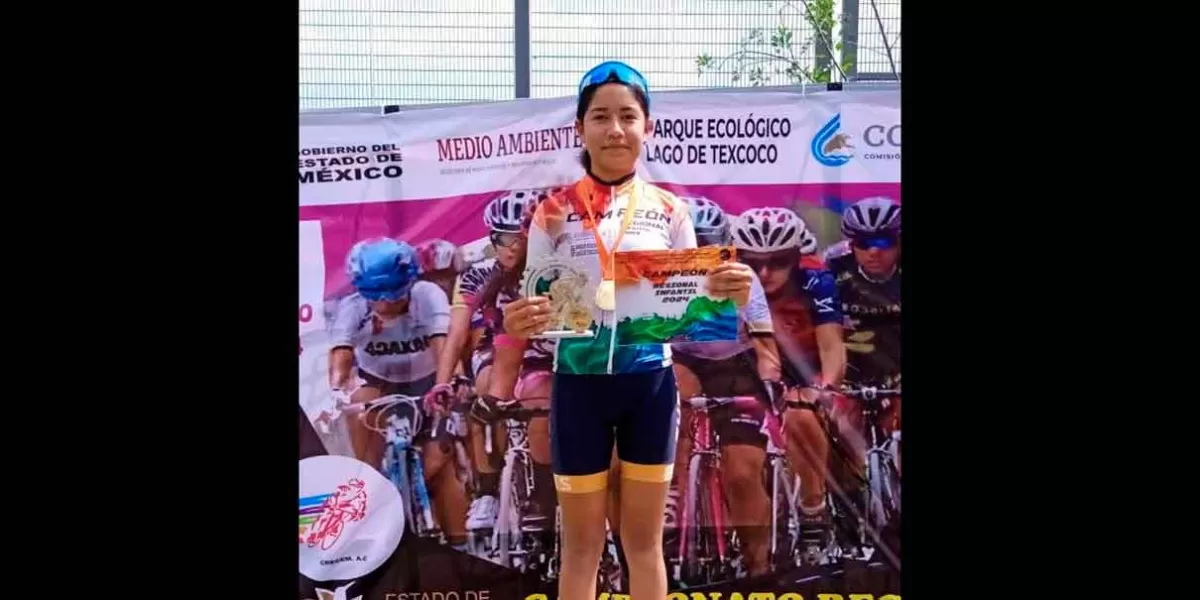 Joven ciclista de Moyotzingo triunfa en carrera pese a falta de apoyo de autoridades