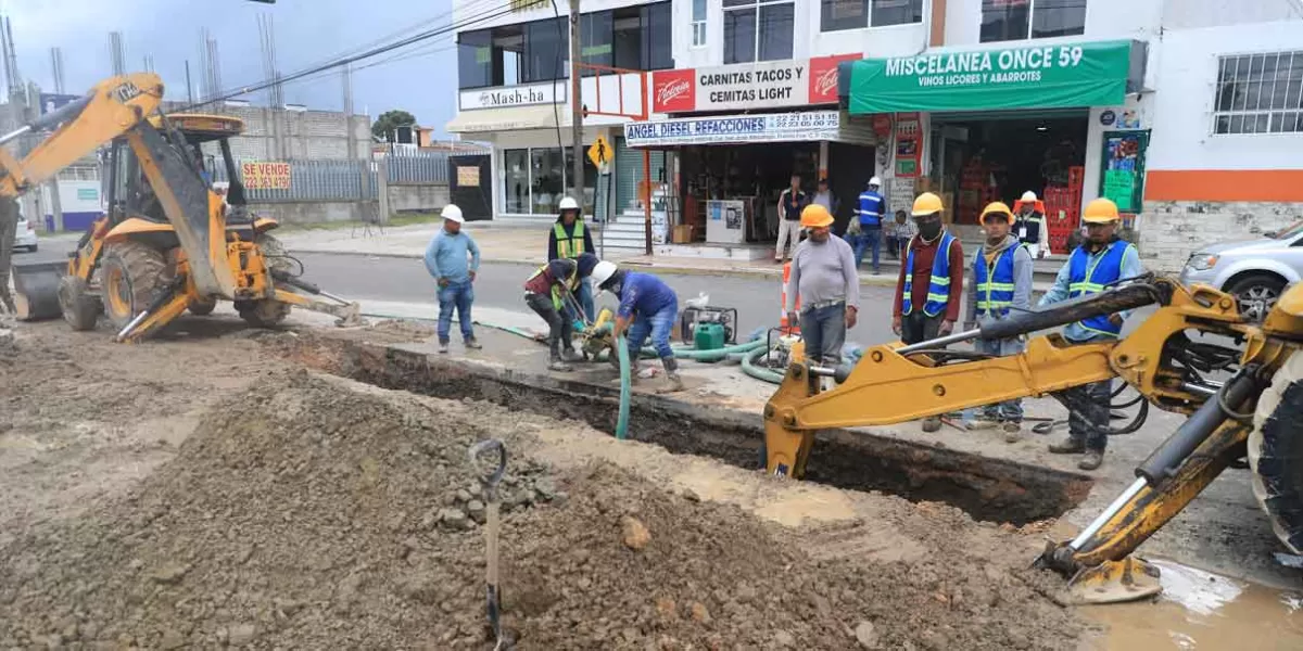 Pésimas obras hechas en la capital por Agua de Puebla