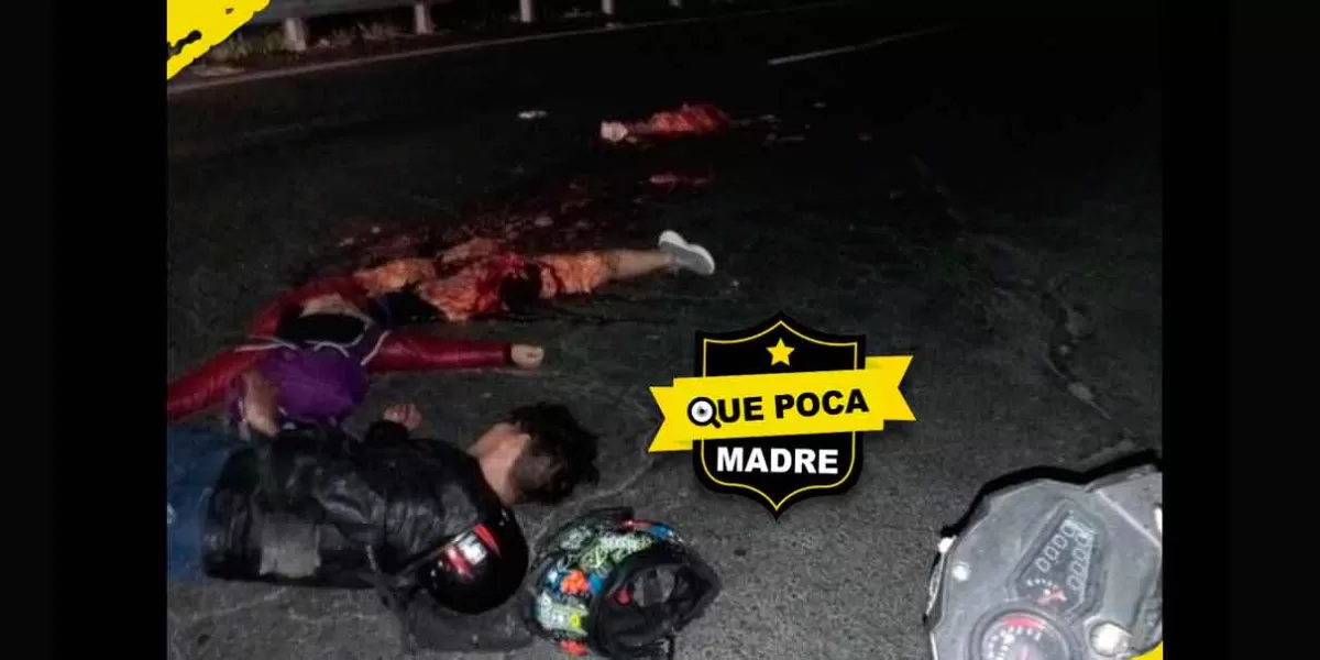 Tráiler pasa sobre “bikers” en la autopista Pelón-Texcoco  