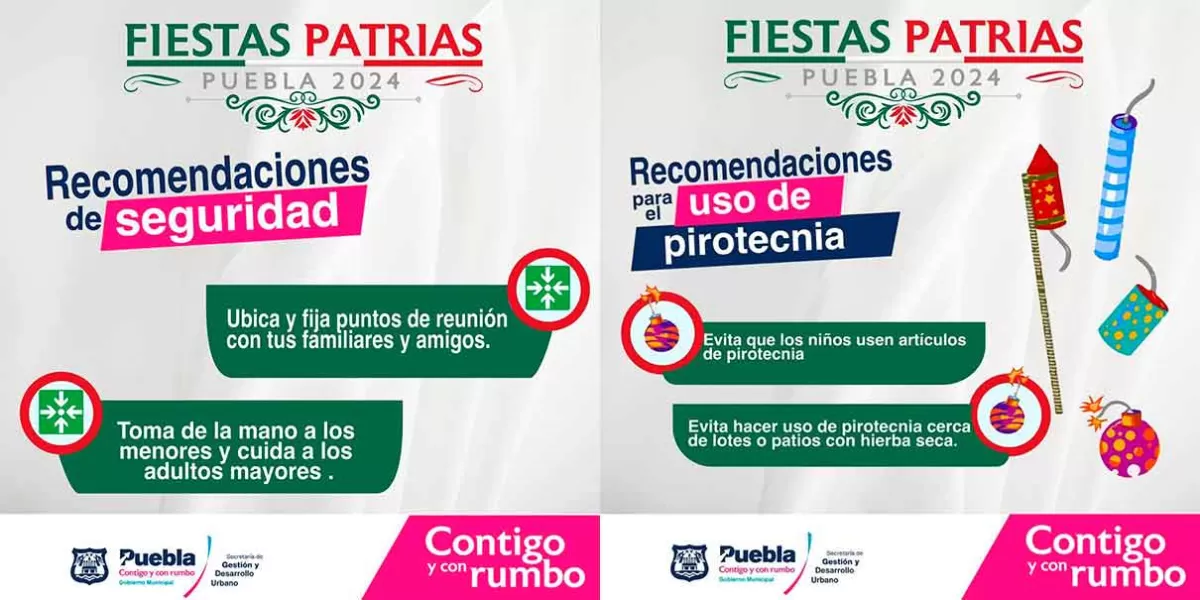 Emite Ayuntamiento de Puebla medidas de prevención para fiestas patrias