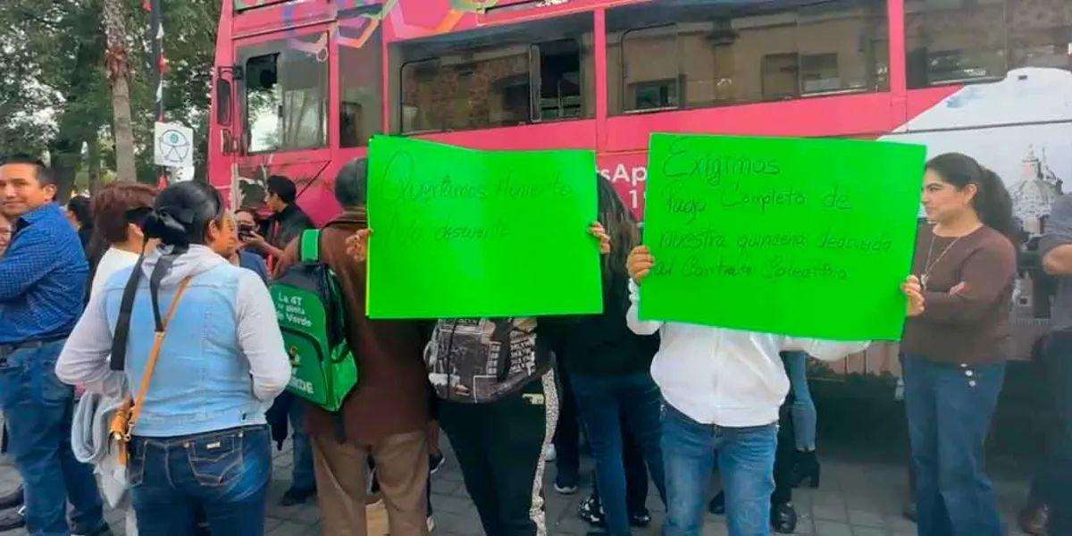 Les pagan a medias a los trabajadores municipales de San Pedro Cholula