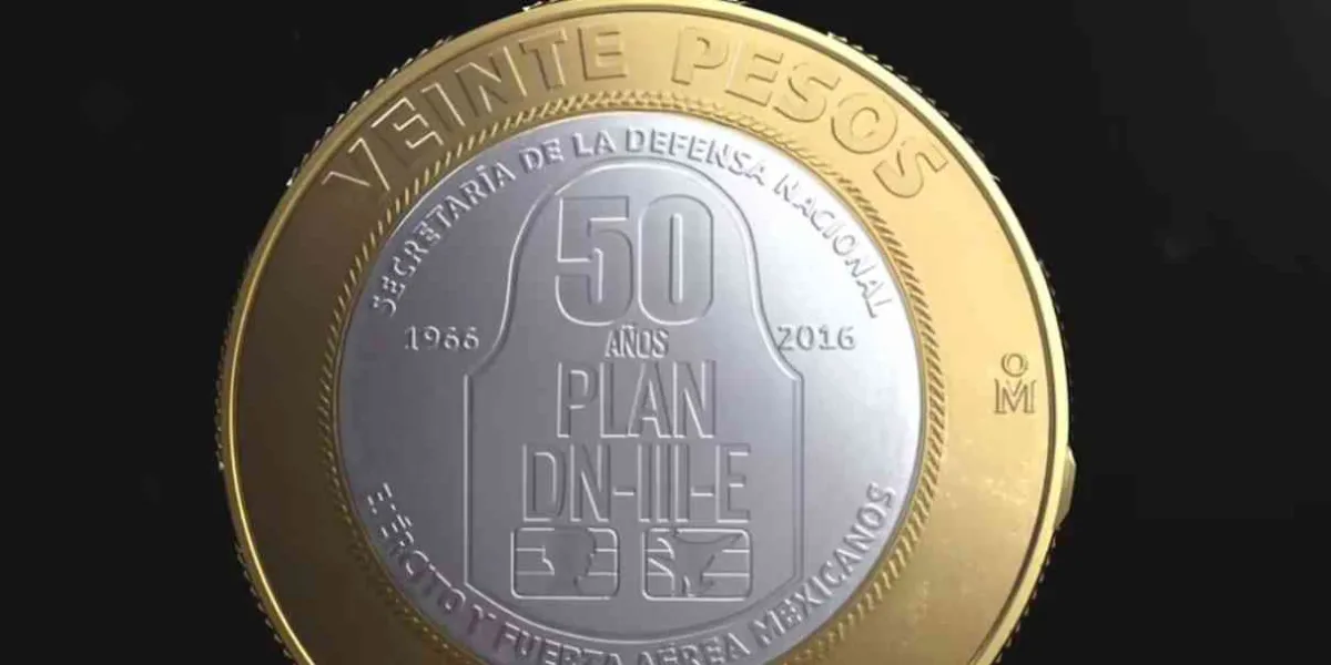 Moneda conmemorativa de 20 pesos del Plan DN-III-E, ¡Vale 50 millones!