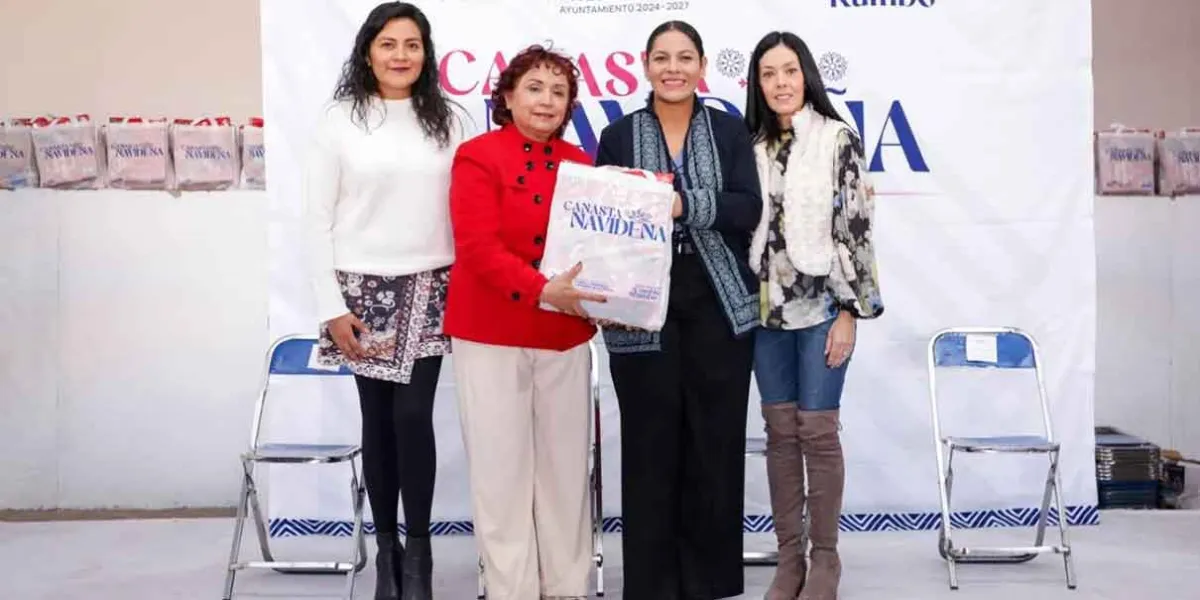 Inician entrega de Canastas Navideñas a familias de San Andrés Cholula