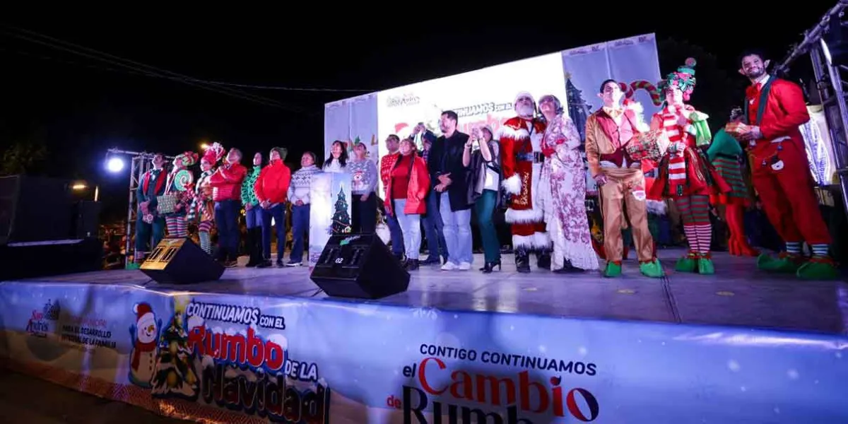 En San Andrés Cholula dio inicio el programa "Continuamos con el Rumbo de la Navidad"