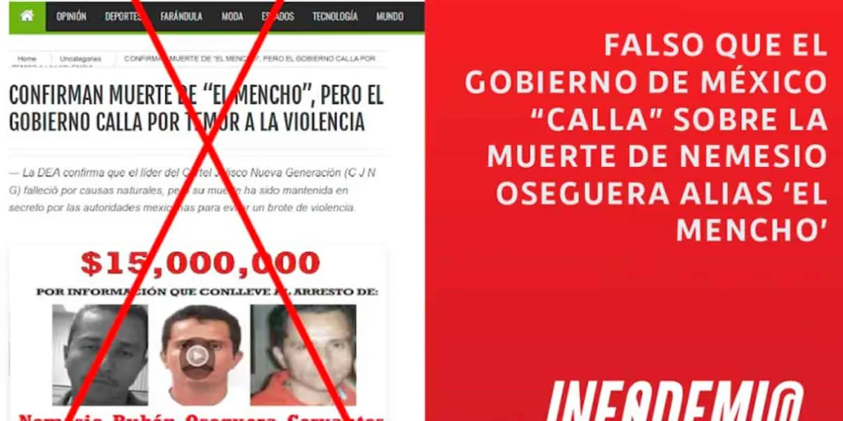 Gobierno mexicano niega que líder del CJNG haya muerto 