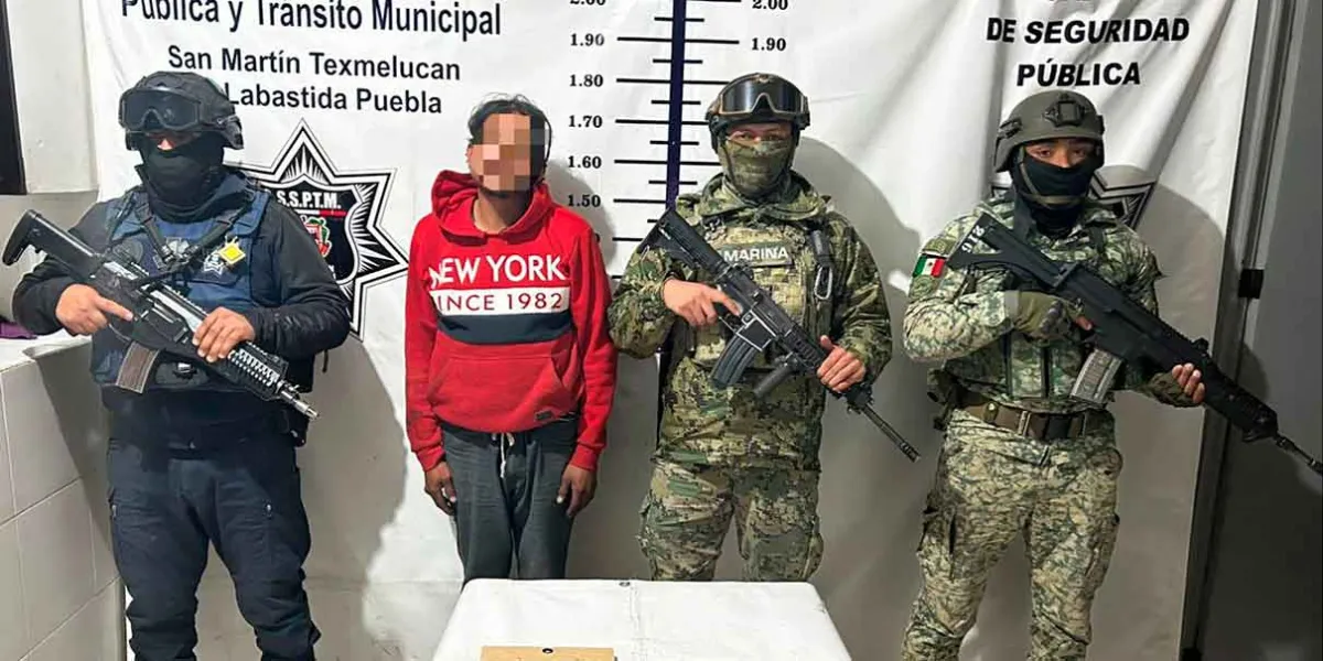 Cae hombre con drogas y réplica de arma en operativo en Tecaltzingo 