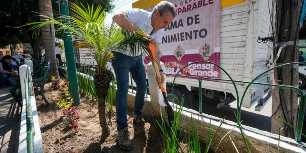 Chedraui participó en la faena de conservación del parque de San Jerónimo Caleras