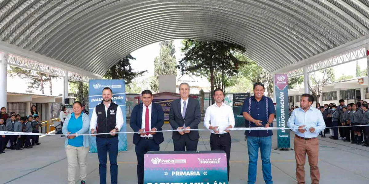 Inaugura Pepe Chedraui techado escolar en la Primaria Carmen Millán