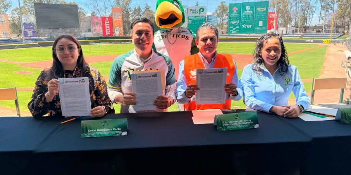 Firman OOSL y Pericos de Puebla convenio para el cuidado del medio ambiente y el fomento deportivo