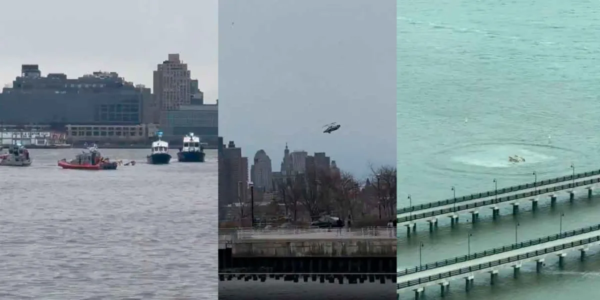 Helicóptero se estrella en el río Hudson: seis muertos, incluidos tres niños