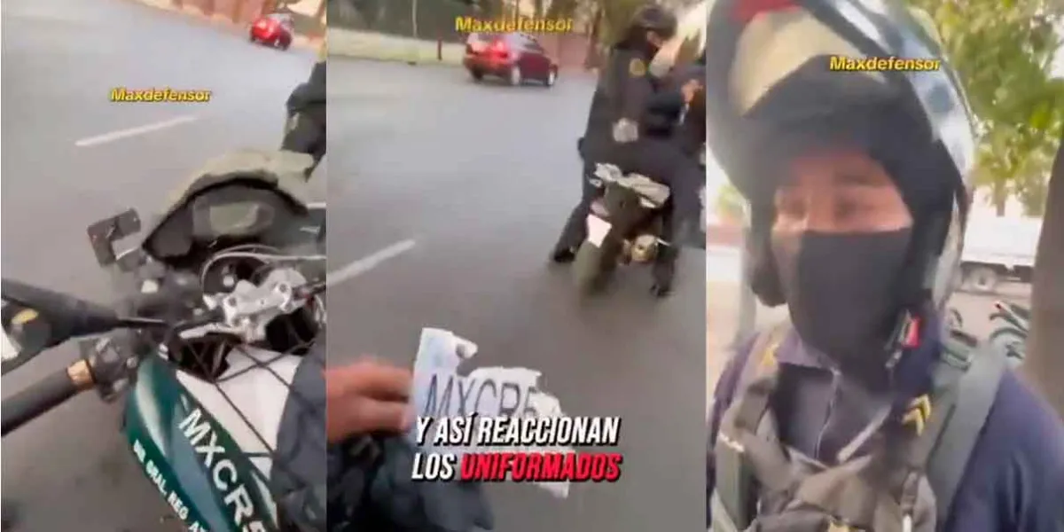 Policías con placas falsas son exhibidos en Azcapotzalco por intento de extorsión