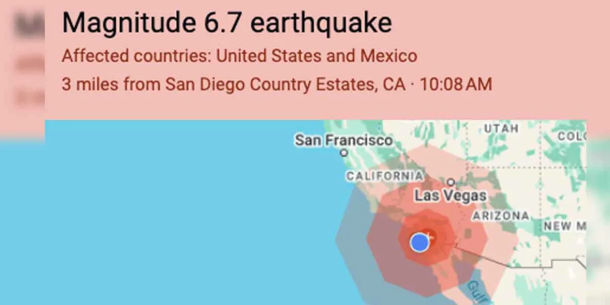 VIDEO. Sismo de magnitud 6.7 estremece San Diego y se siente en Baja California