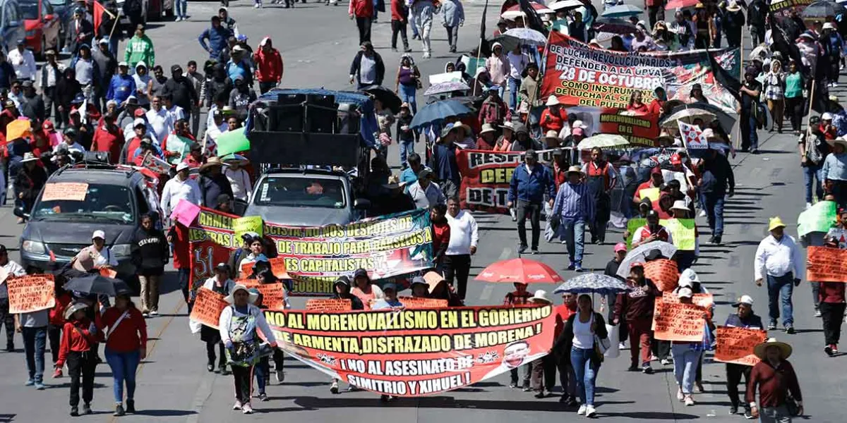 UPVA "28 de Octubre" bloquea vialidades en Puebla exigiendo diálogo con el gobierno estatal
