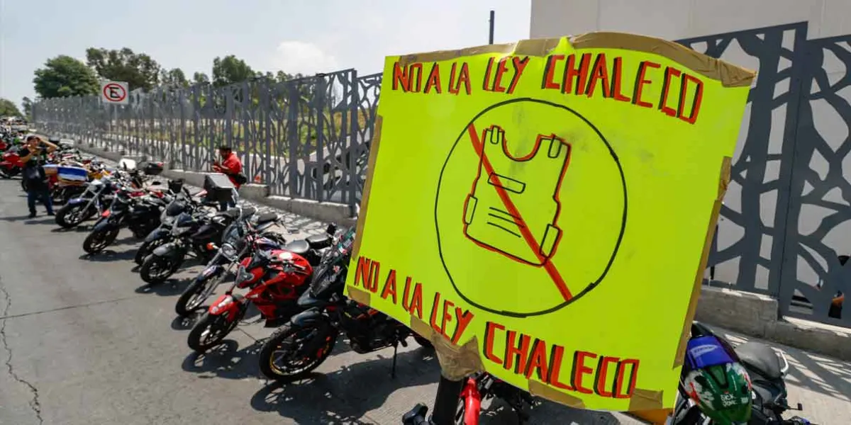 Bikers protestan contra regulación de motocicletas en Puebla
