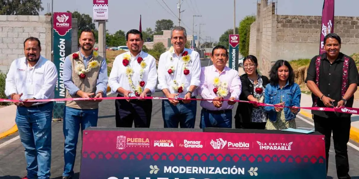 Inaugura Pepe Chedraui modernización de calle Los Pilares en San Miguel Canoa