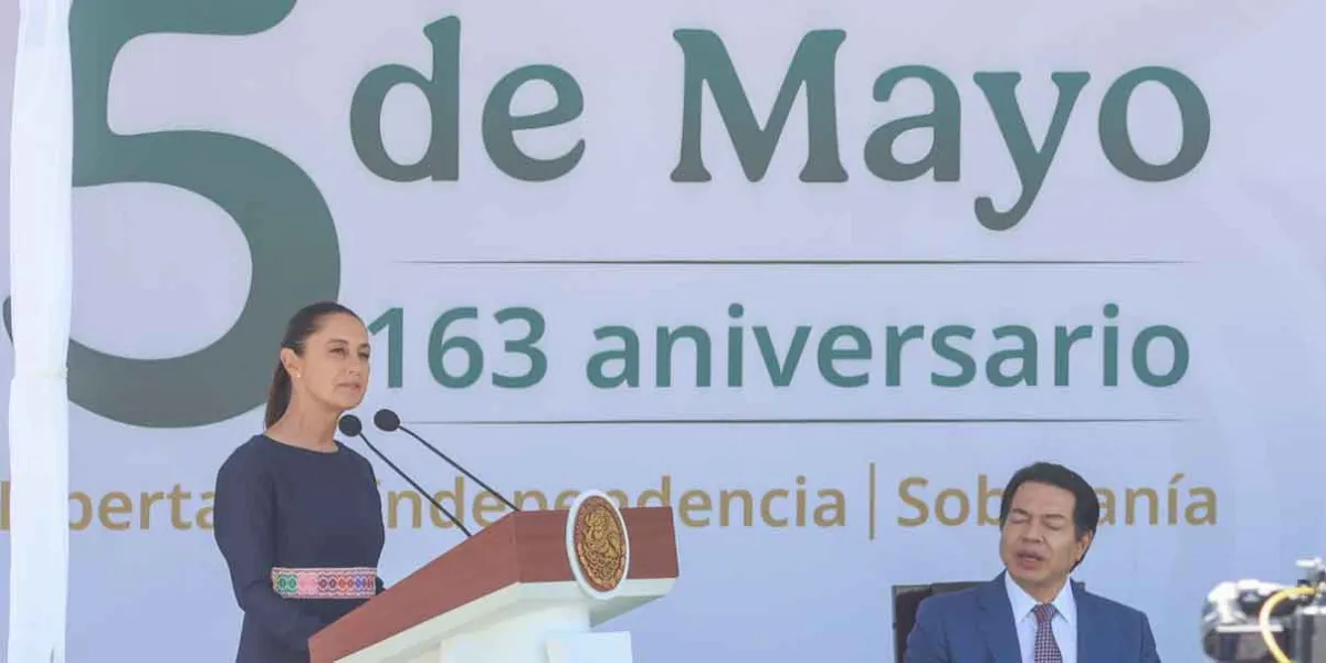 Arropó la 4T de Puebla a la presidenta Sheinbaum durante desfile del 5 de Mayo