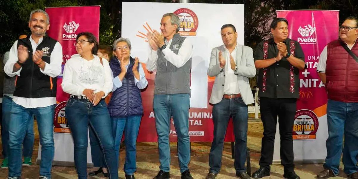 Puebla Brilla llega a Maravillas, con Pepe Chedraui el fraccionamiento cuenta con alumbrado LED al 100%