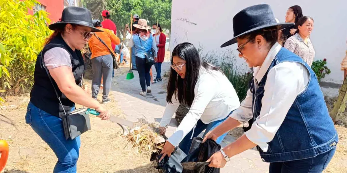 SMDIF Cuautlancingo realiza faena comunitaria en la Reserva Territorial Quetzalcóatl