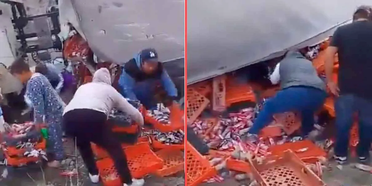 Rapiña tras volcadura de tráiler en la carretera Toluca-Atlacomulco: vecinos saquearon pan y galletas