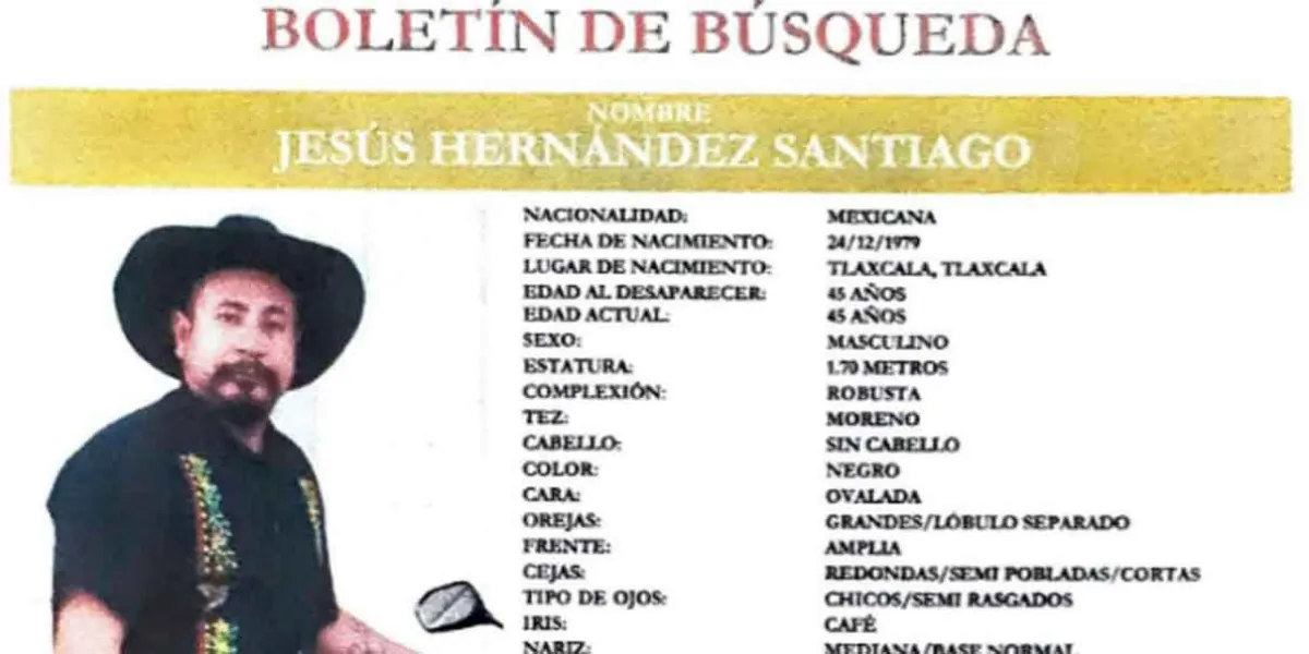 Jesús Hernández desapareció en Izúcar; familia pide ayuda para localizarlo
