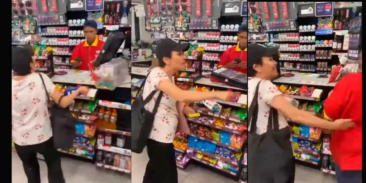 “Lady Recargas” se vuelve viral por agresión a empleados de Oxxo tras negativa de servicio