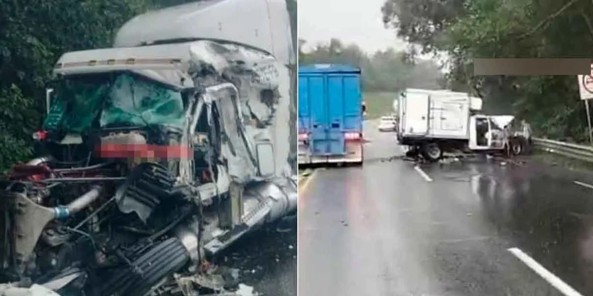 Fatal choque en la autopista México-Tuxpan: muere chofer de tráiler