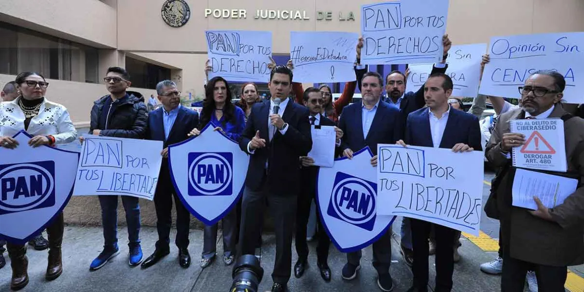  PAN impugna ante la SCJN el artículo 480 de ciberasedio en Puebla por presunta violación a derechos constitucionales