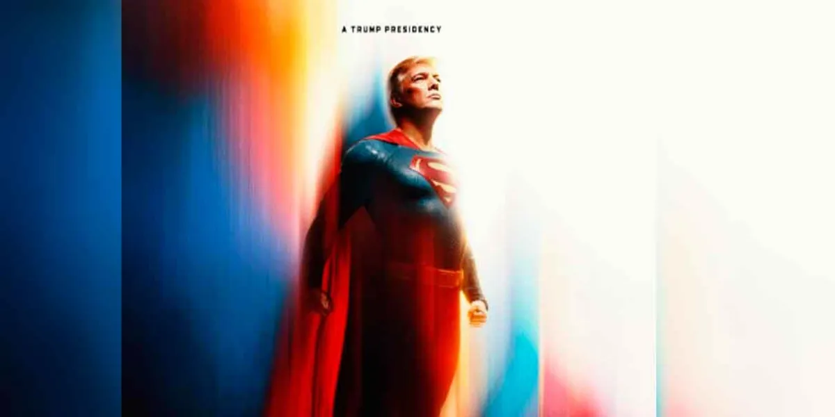 Trump se presenta como Superman en redes sociales en medio de controversia por nueva película del superhéroe