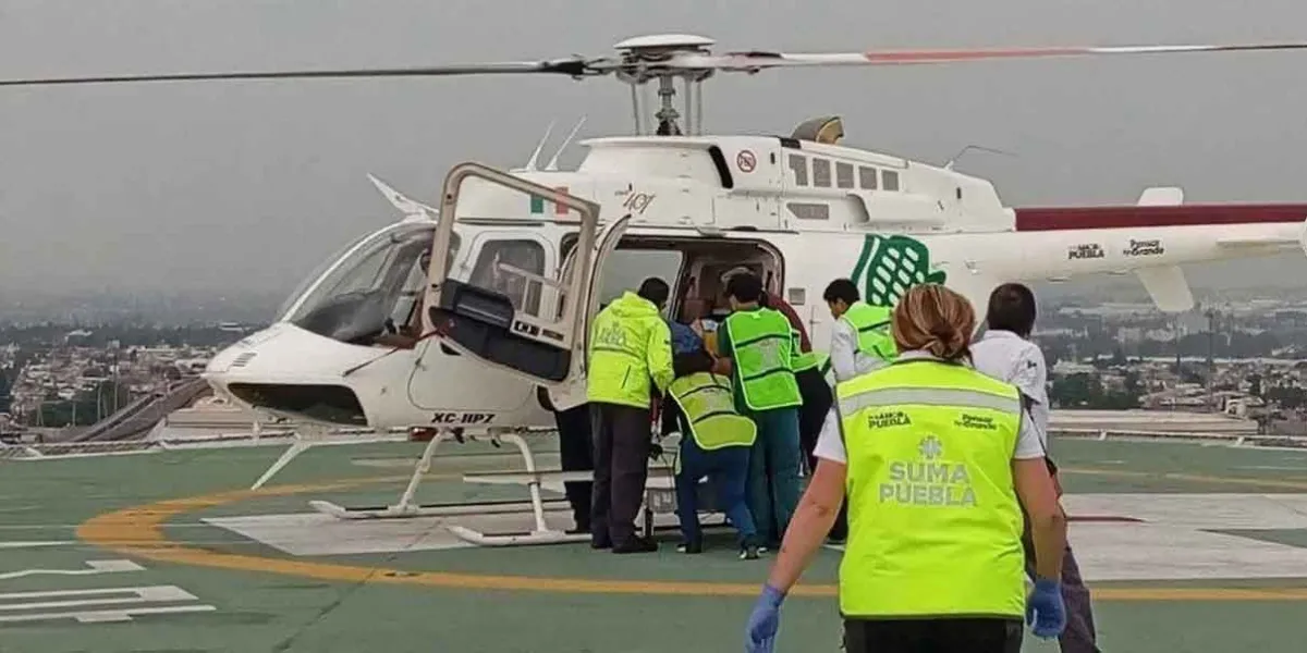 Poblano herido en Guerrero es trasladado a Puebla en helicóptero