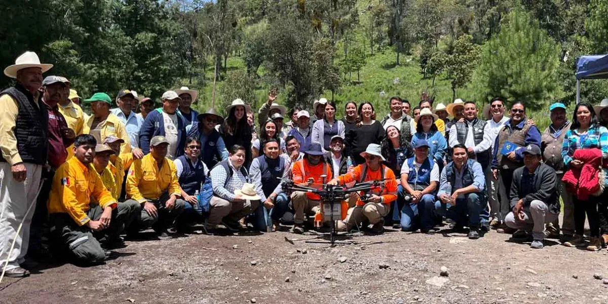 Santa Rita Tlahuapan apuesta por la reforestación con drones: restauran el cerro Tepepa en alianza multisectorial