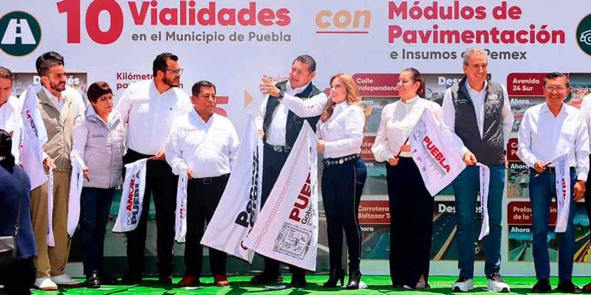 Armenta y PEMEX inician rehabilitación de 10 vialidades en Puebla con inversión histórica