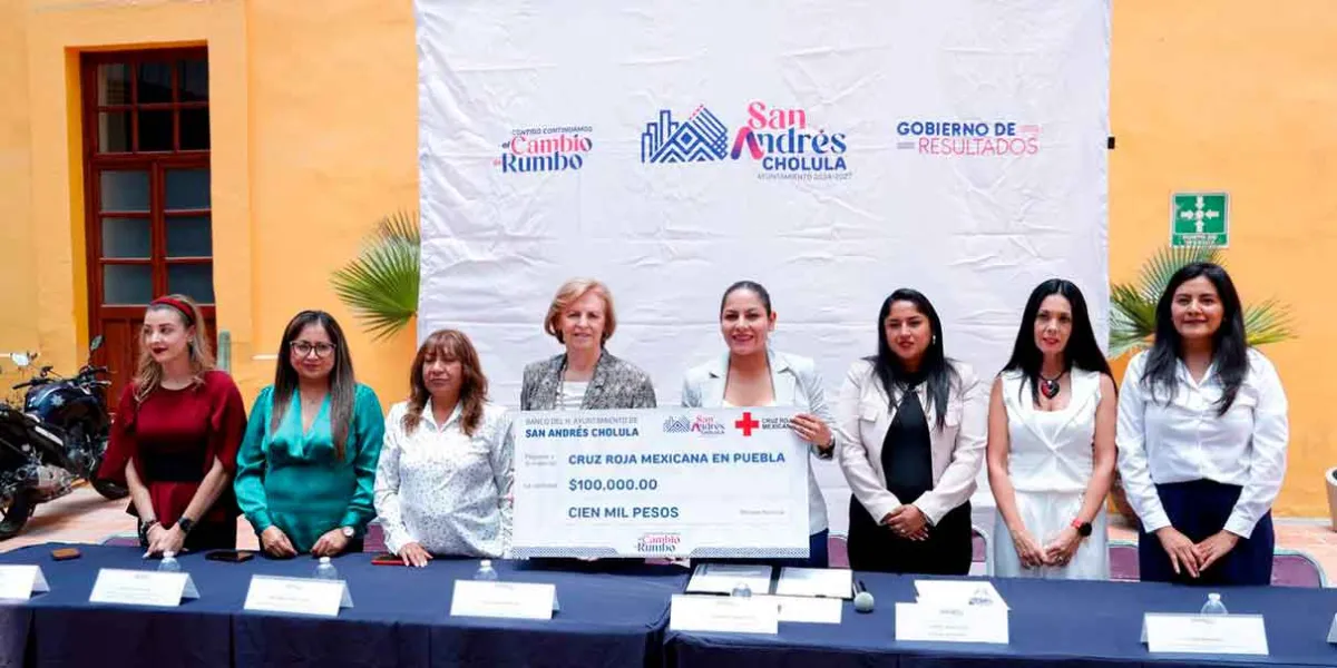 Lupita Cuautle apoya a la Cruz Roja con 100 mil pesos y anuncia carrera “Todo México Salvando Vidas” en San Andrés Cholula