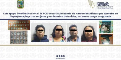 Fiscalía de Puebla desmantela punto de narcomenudeo en Tepeojuma