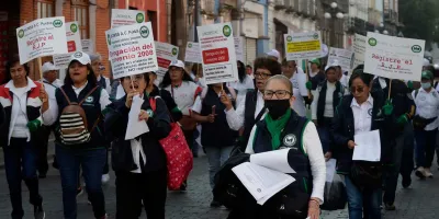 Huelga en Nacional Monte de Piedad recibió apoyo de sindicalizados de Puebla 