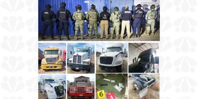 Recuperan tractocamiones robados en Tehuacán tras cateo de la Fiscalía de Puebla