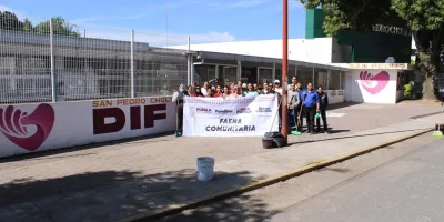 Faena comunitaria transforma espacios públicos en San Pedro Cholula