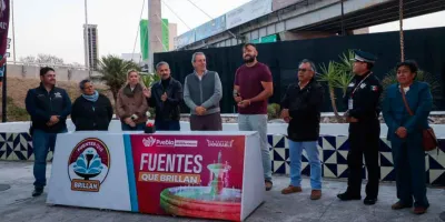 Inaugura Pepe Chedraui mantenimiento integral de la fuente en el Distribuidor Vial 485