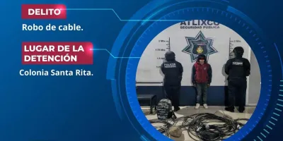 Caen dos en Atlixco: uno por robo de cable y otro por violencia familiar