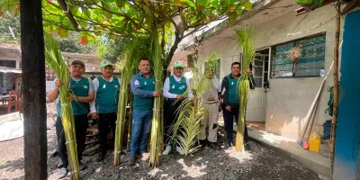 Hermandad traslada palma desde Veracruz para el Domingo de Ramos en Serdán