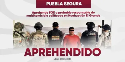 Detienen a Juan Anselmo N., presunto asesino de seis personas en Huehuetlán El Grande