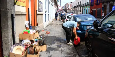  Inundación golpea al Centro Histórico de Puebla y deja restaurantes con pérdidas millonarias