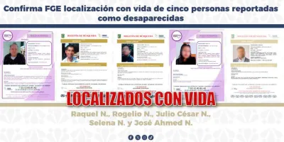 Localizan sanas y salvas a cinco personas en Puebla