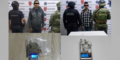 Fueron detenidos dos narcomenudistas en Huejotzingo