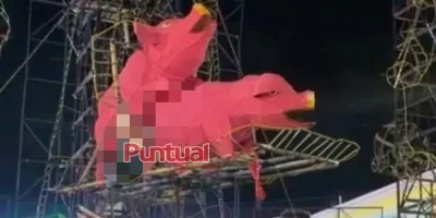 Pirotecnia con figuras obscenas desata indignación en fiesta religiosa de Huejotzingo