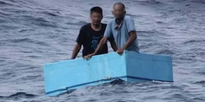 Dos pescadores sobreviven cinco días sobre una hielera en Chiapas