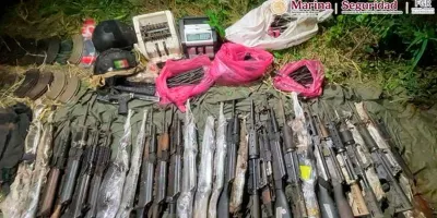 Hallan campamento con explosivos y 33 armas largas en Sinaloa