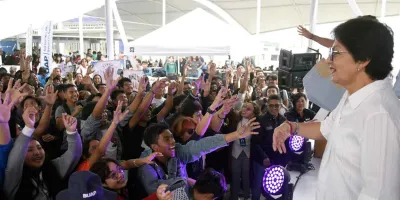  Lilia Cedillo encabeza bienvenida a nuevos alumnos BUAP  en CU2