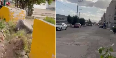 Protestan habitantes de San Damián por deterioro de sus calles  