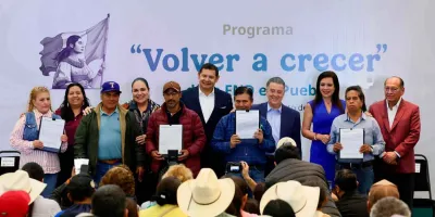 “Volver a crecer” devuelve tranquilidad y patrimonio a familias productoras de Puebla